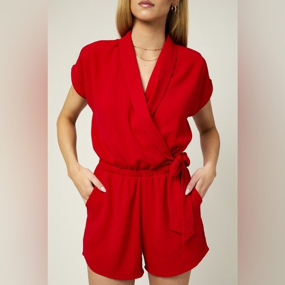 Dazzling Red Romper- LAST ONE - Picture 5 of 6